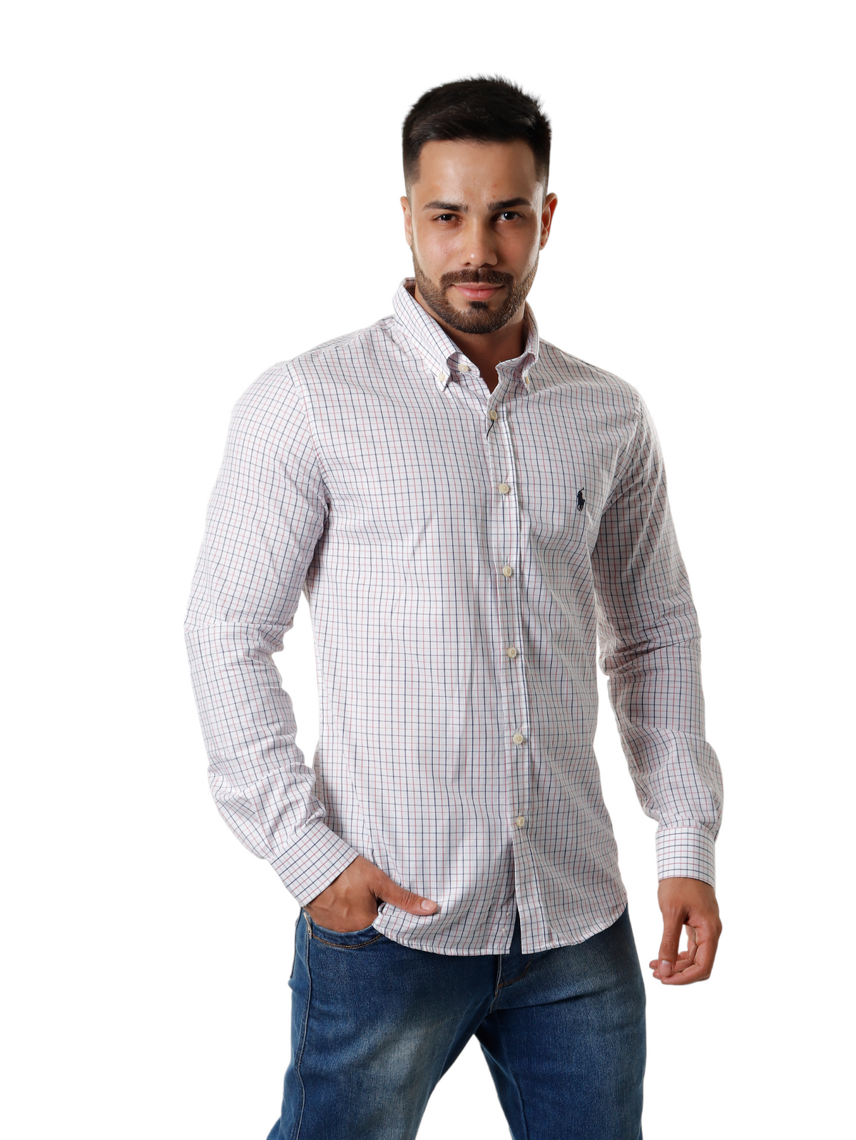 Men's RL Shirt Custom Istanbul White and Blue and Red