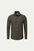 Chemise à manches longues en lin Amalfi olive