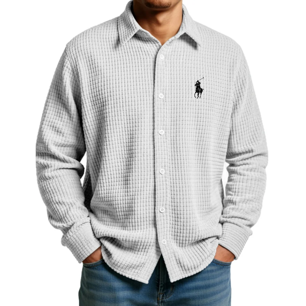 Men's 2026 Comfort Waffle Weave Shirt - Clearance Sale