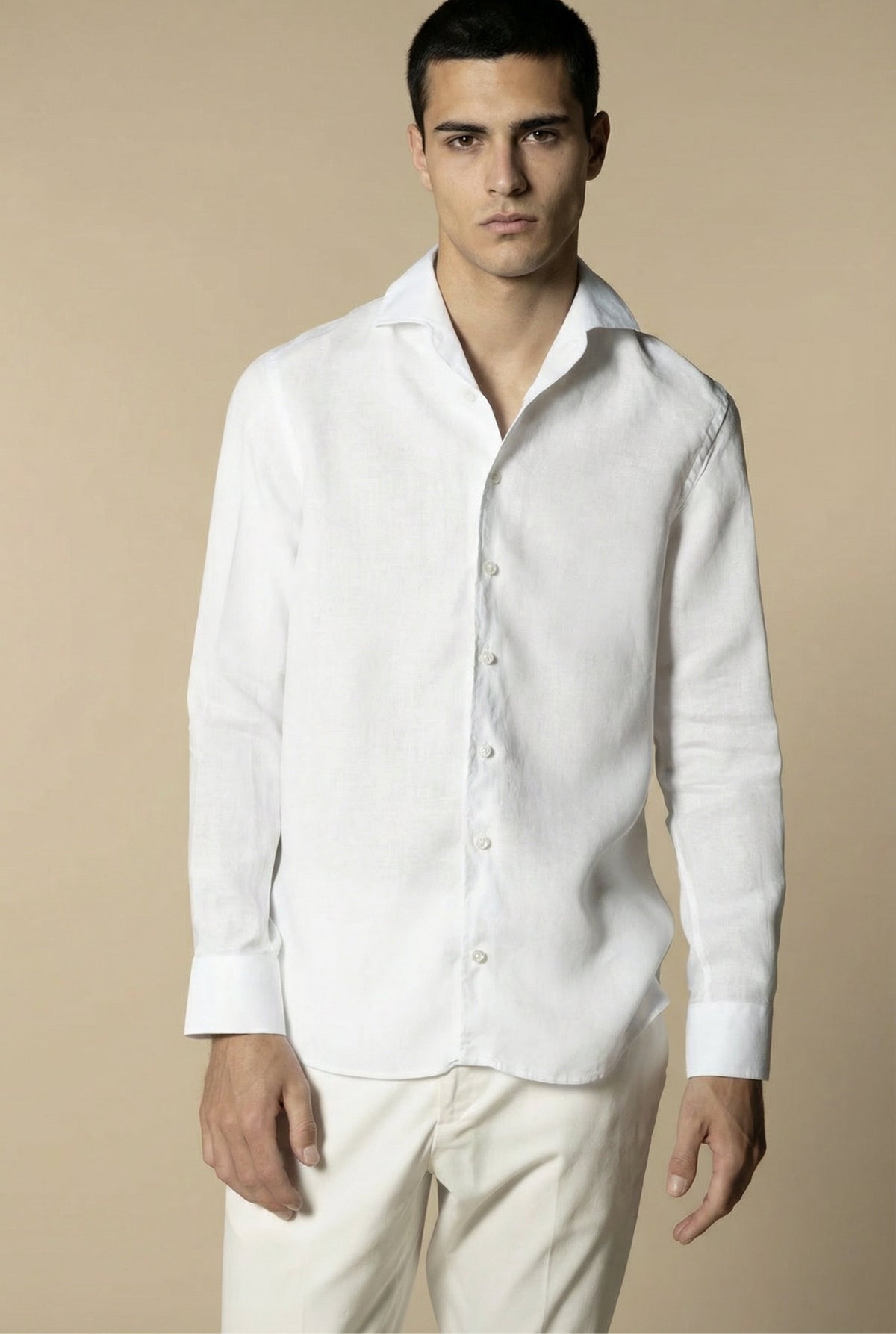 Amalfi Long Sleeve Linen Shirt White