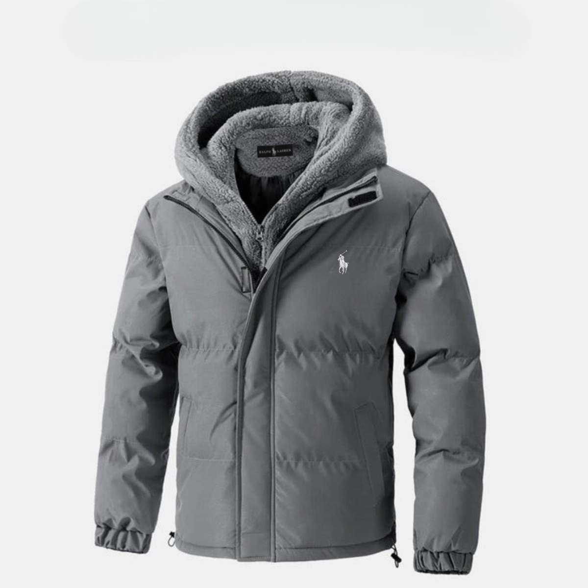 Men's Padded Winter Jacket with Fleece Hood || CLEARANCE SALE