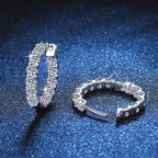 12-Stone Moissanite Hoop Earrings