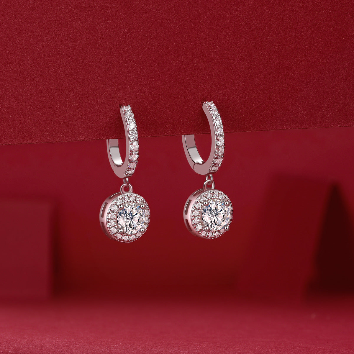 Classic Moissanite & Zirconia Hoop Earrings