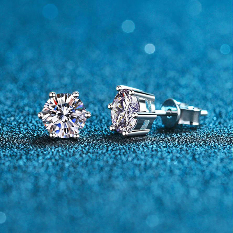 Solitaire Moissanite Earrings