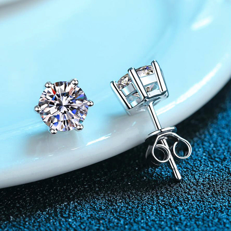 Solitaire Moissanite Earrings