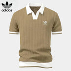 Men's Retro Knit Polo Shirt
