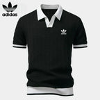 Men's Retro Knit Polo Shirt