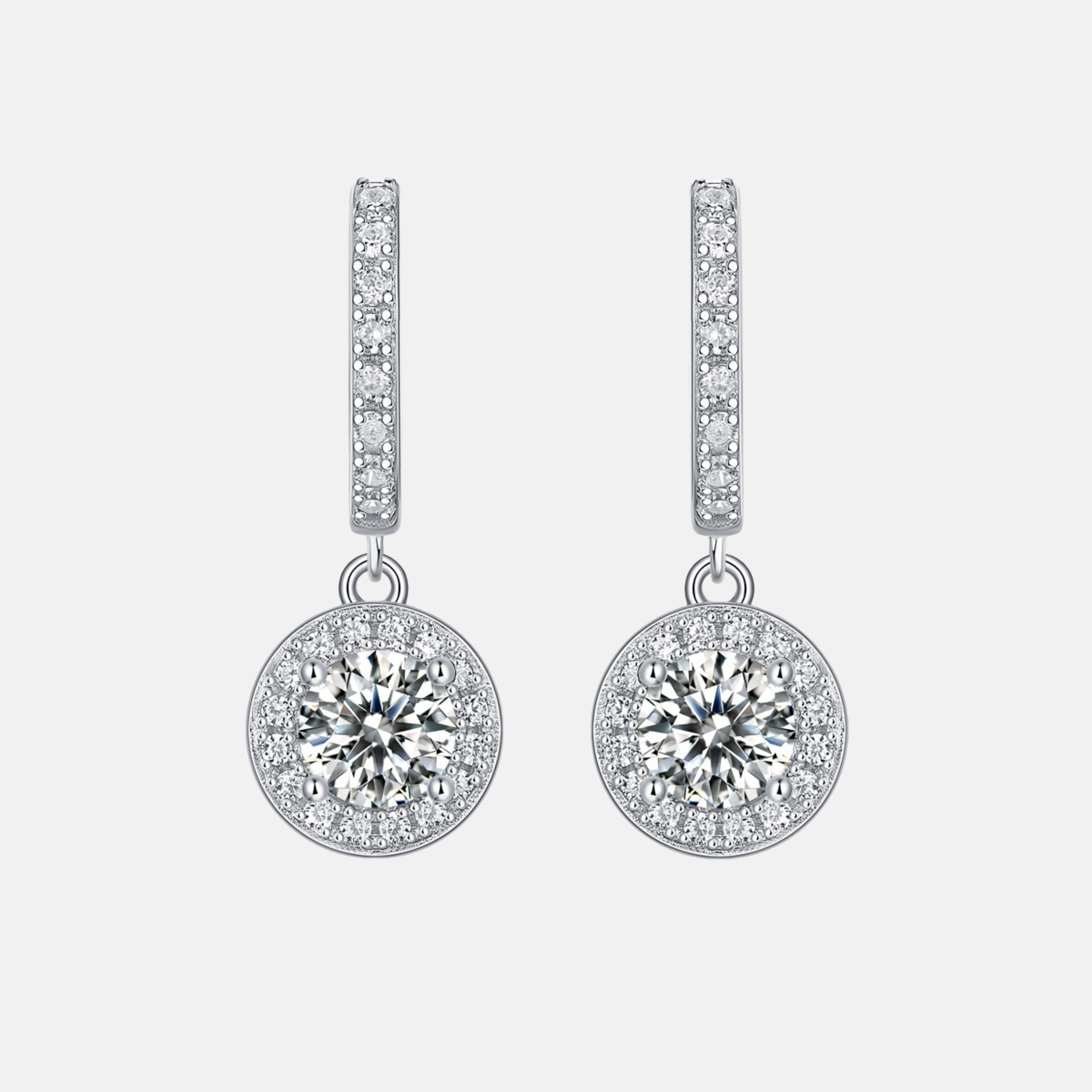 Classic Moissanite & Zirconia Hoop Earrings