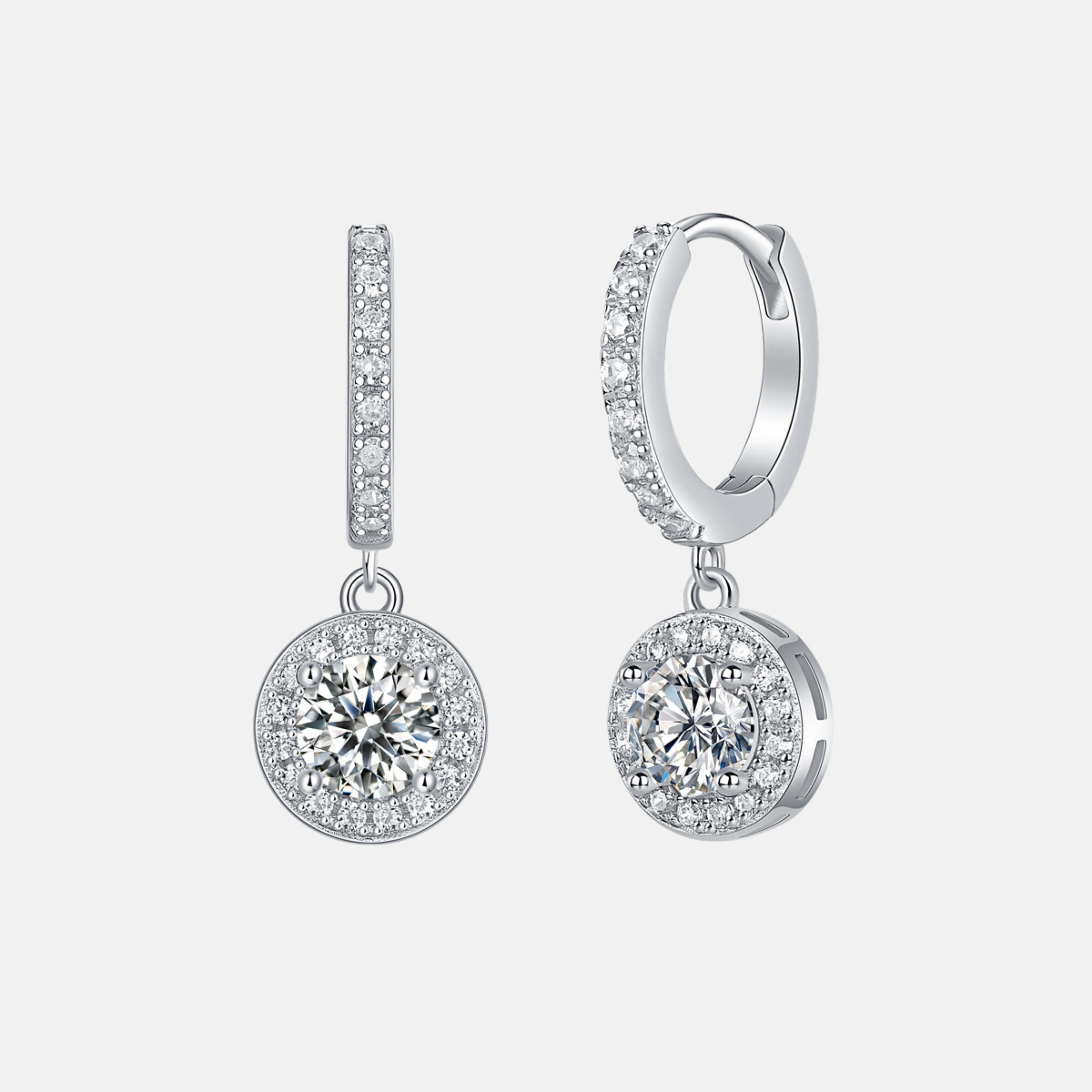 Classic Moissanite & Zirconia Hoop Earrings