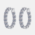 12-Stone Moissanite Hoop Earrings
