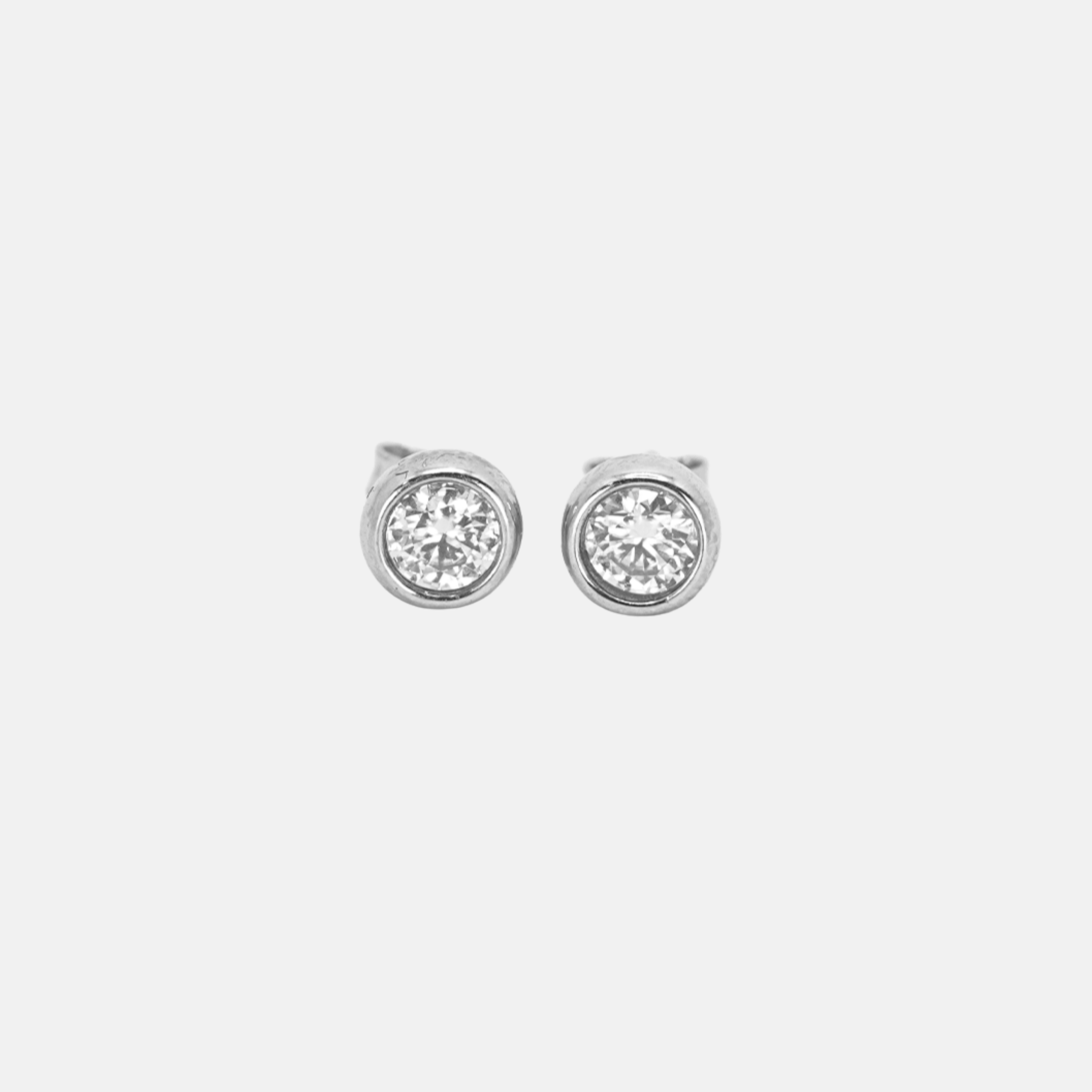 Bezel Moissanite Earrings