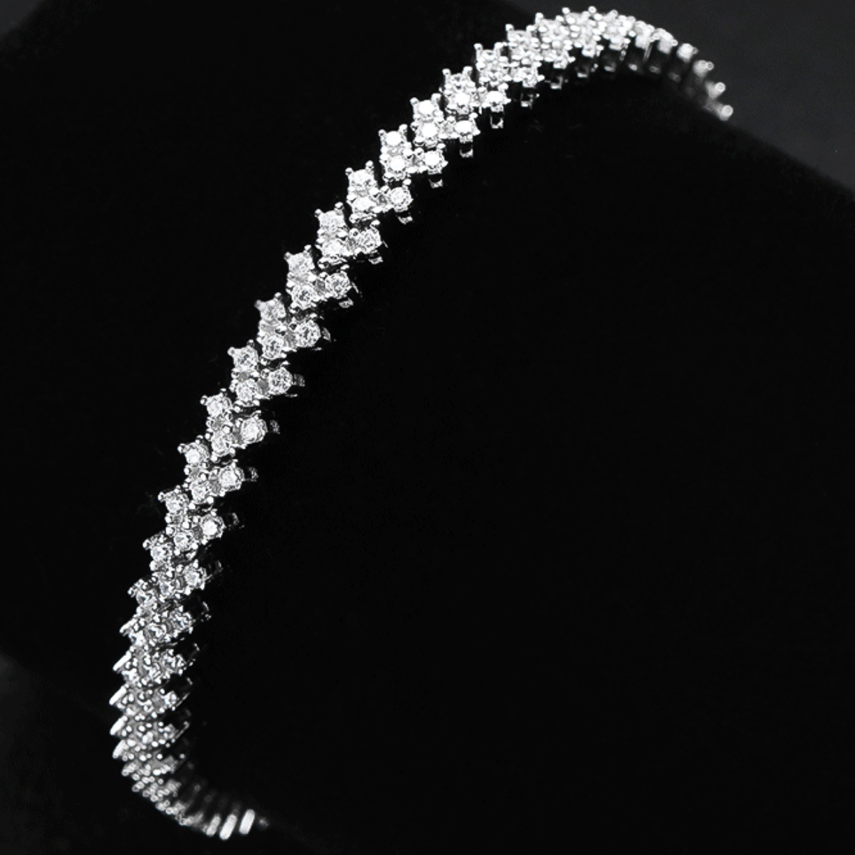 Triple Riviera Zirconia Bracelet
