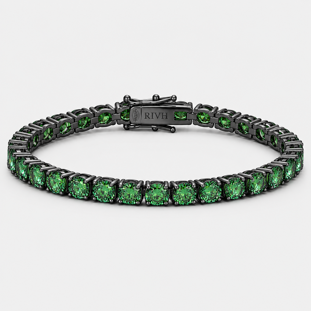 Riviera Emerald Moissanite - Black Rhodium