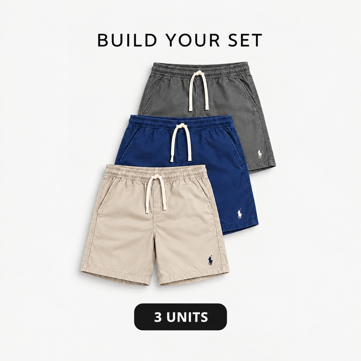 Kit of 3 Sarja Twill Shorts