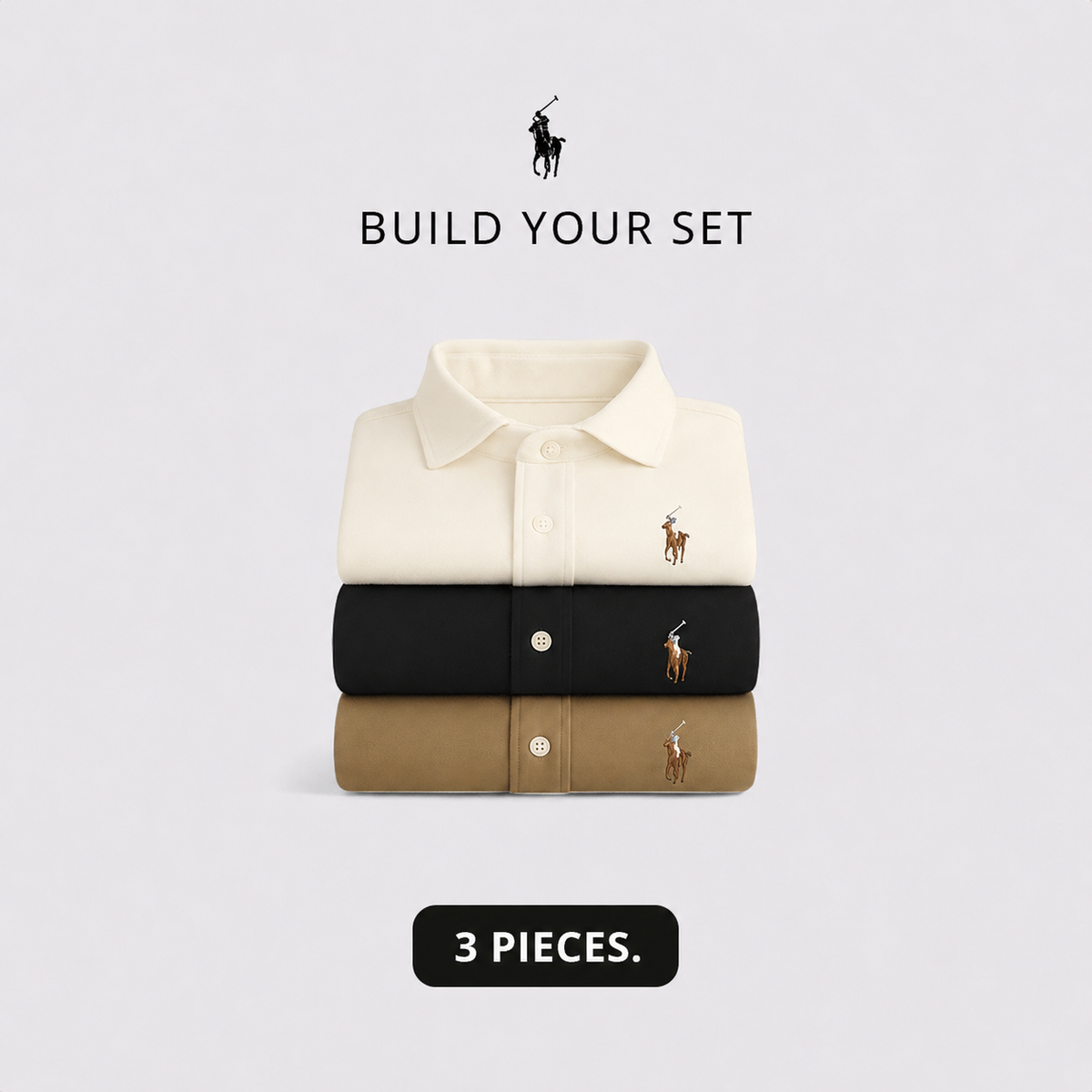 RL 3-Piece Premium Dress Shirt Set