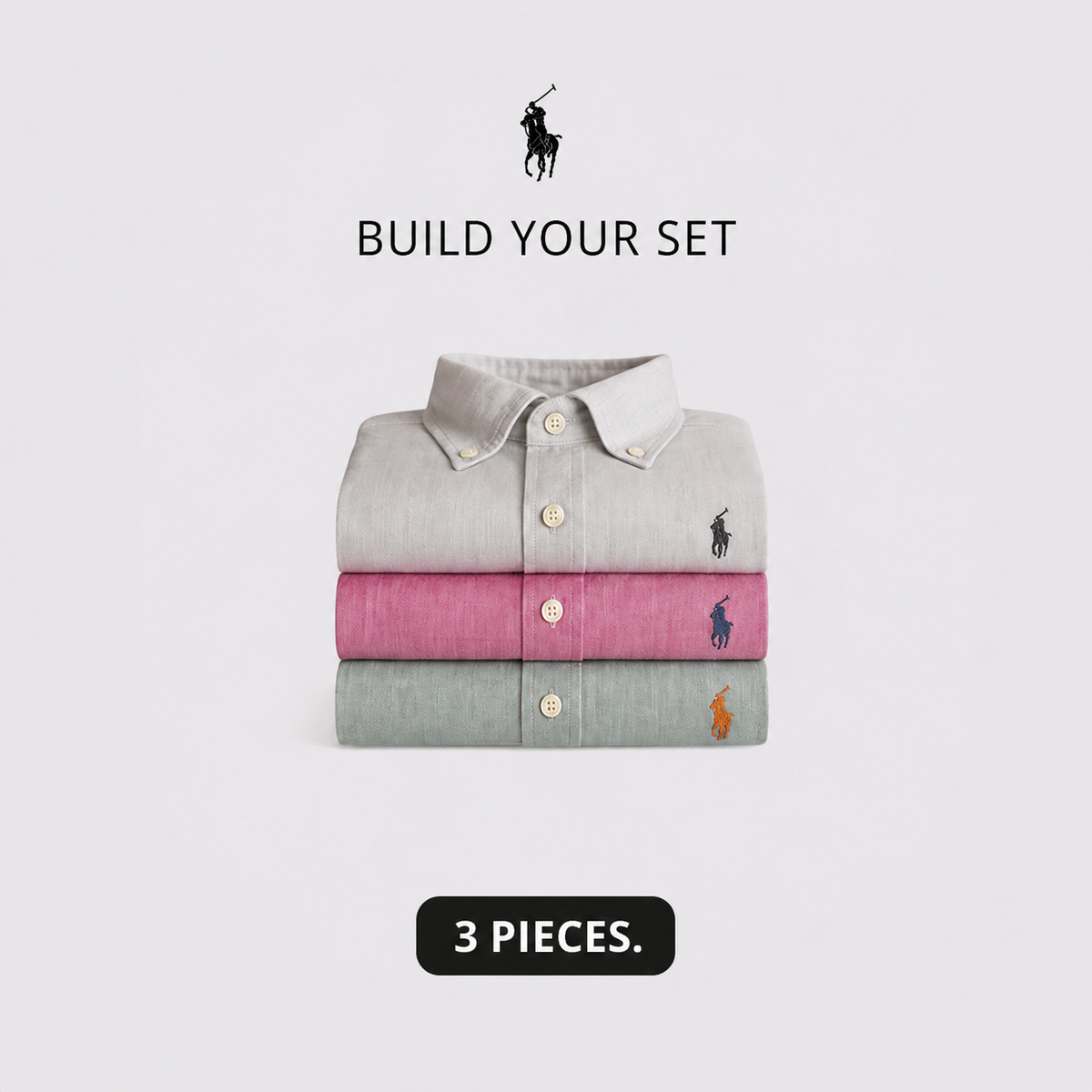 RL 3-Piece Premium Dress Shirt Set