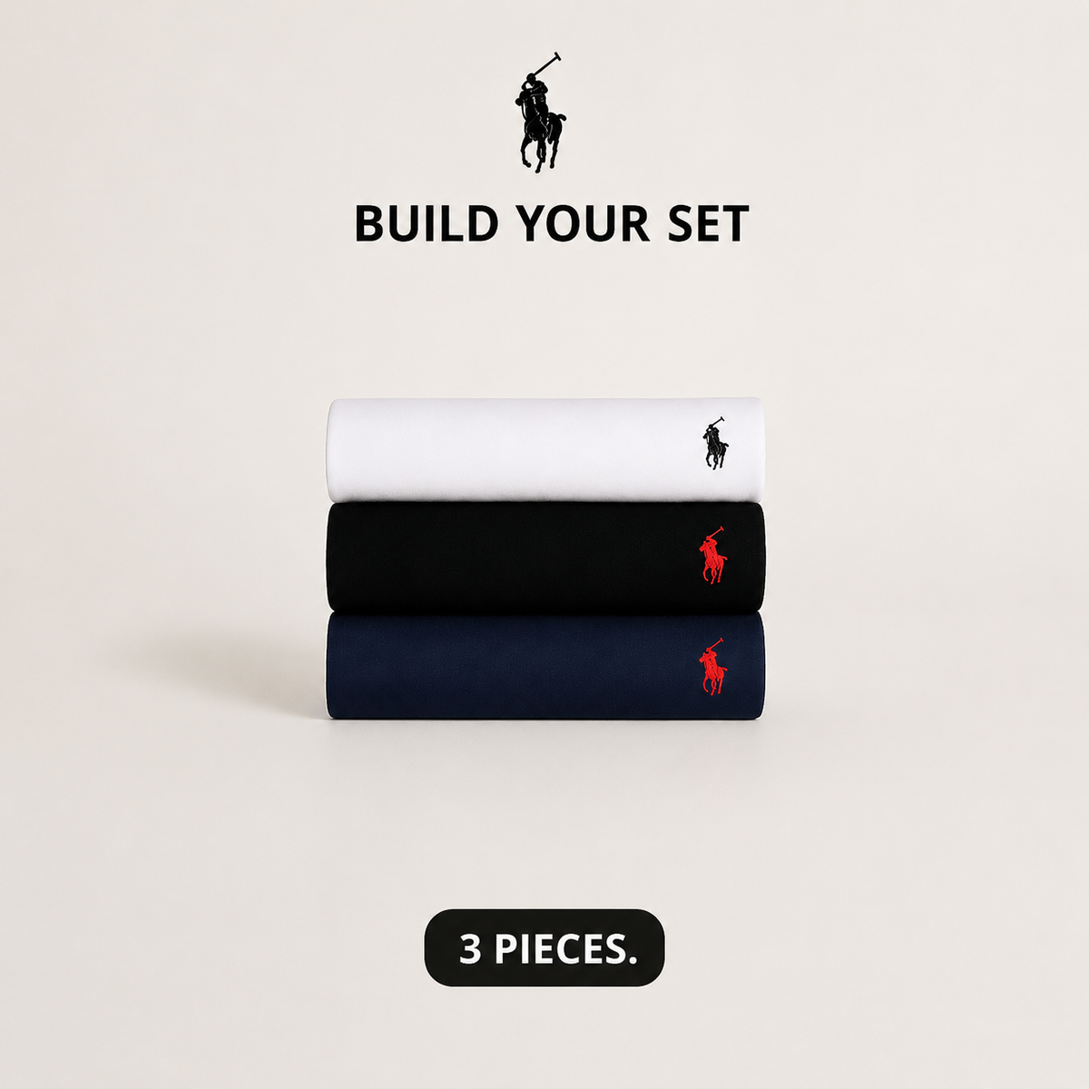 RL 3-Piece Premium Basic T-Shirt Set
