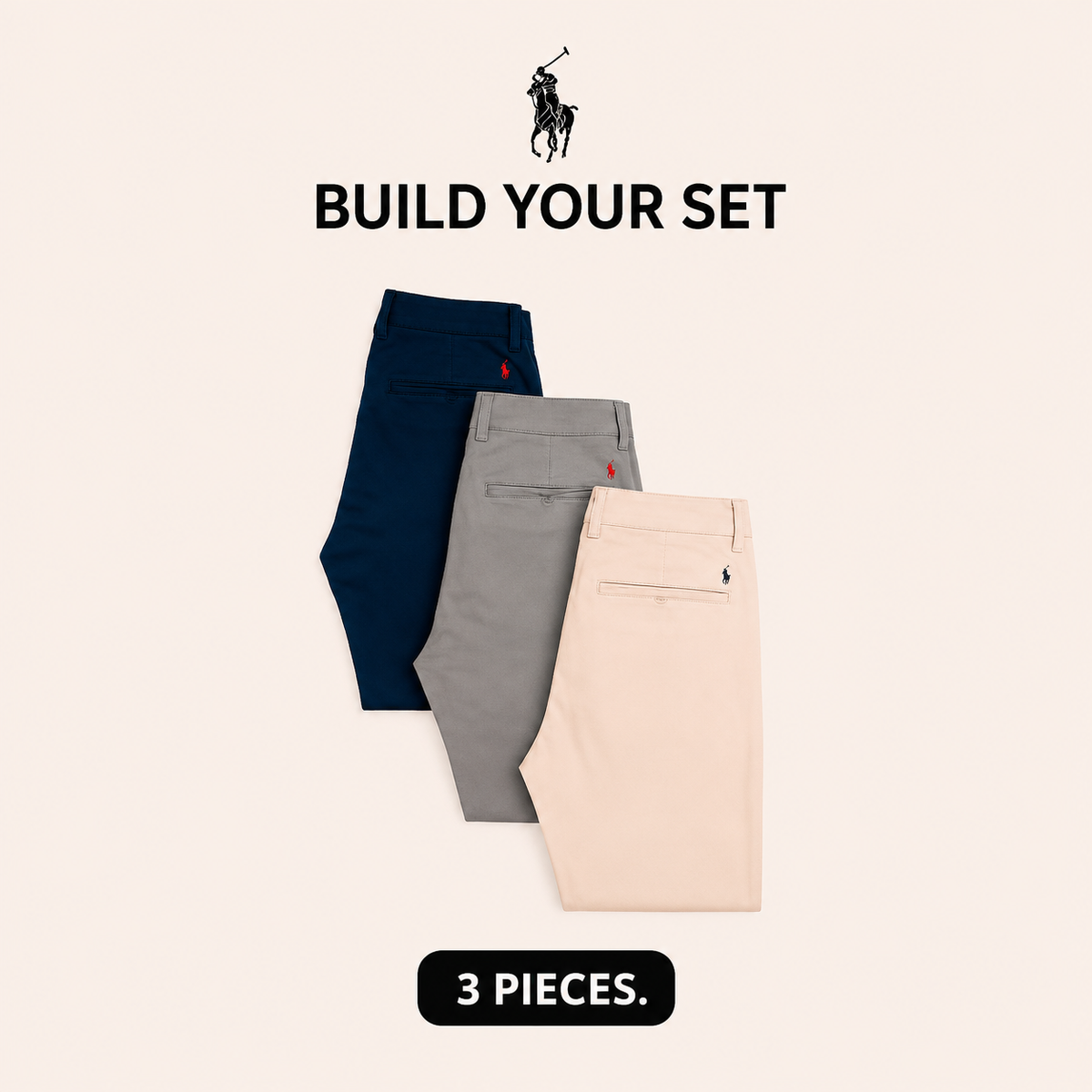 RL 3-Piece Premium Chino Pants Set