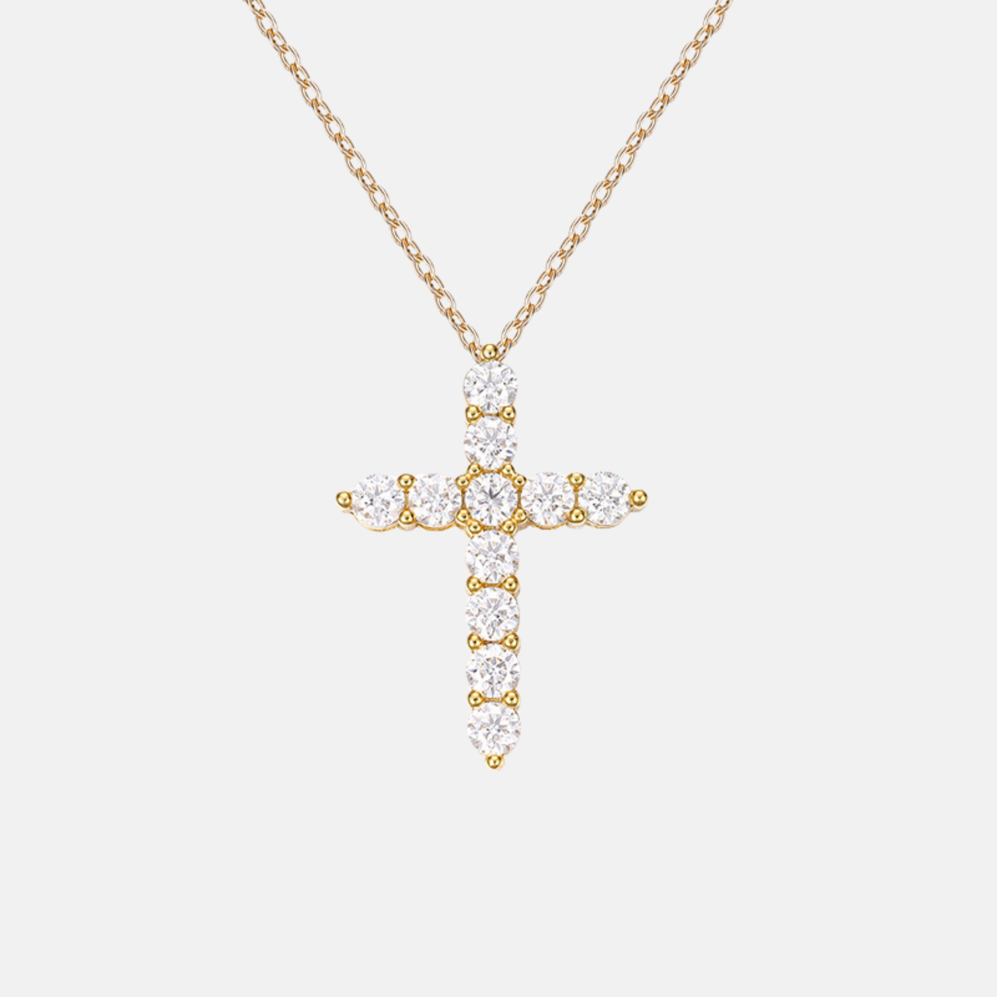 Moissanite Cross Necklace