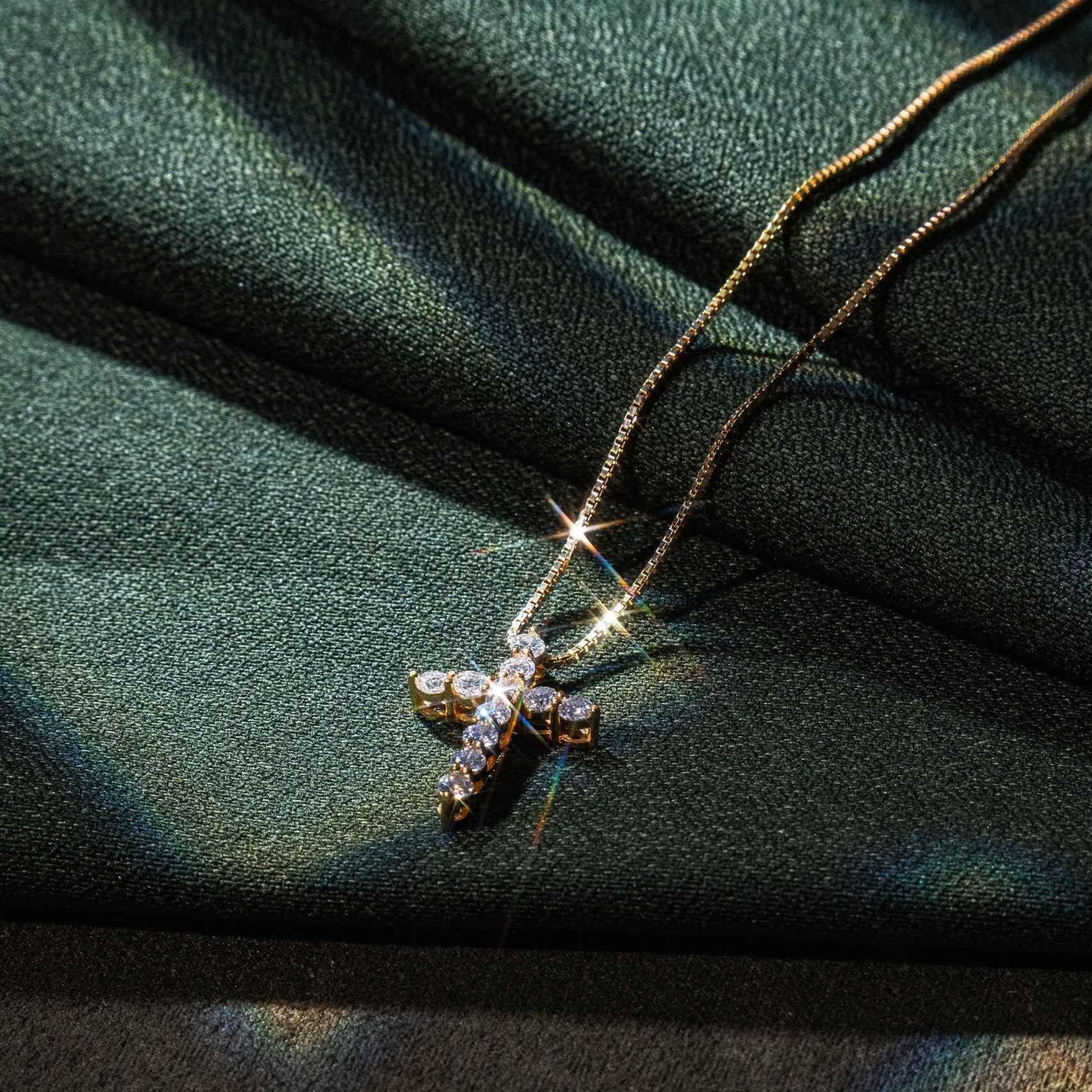 Moissanite Cross Necklace