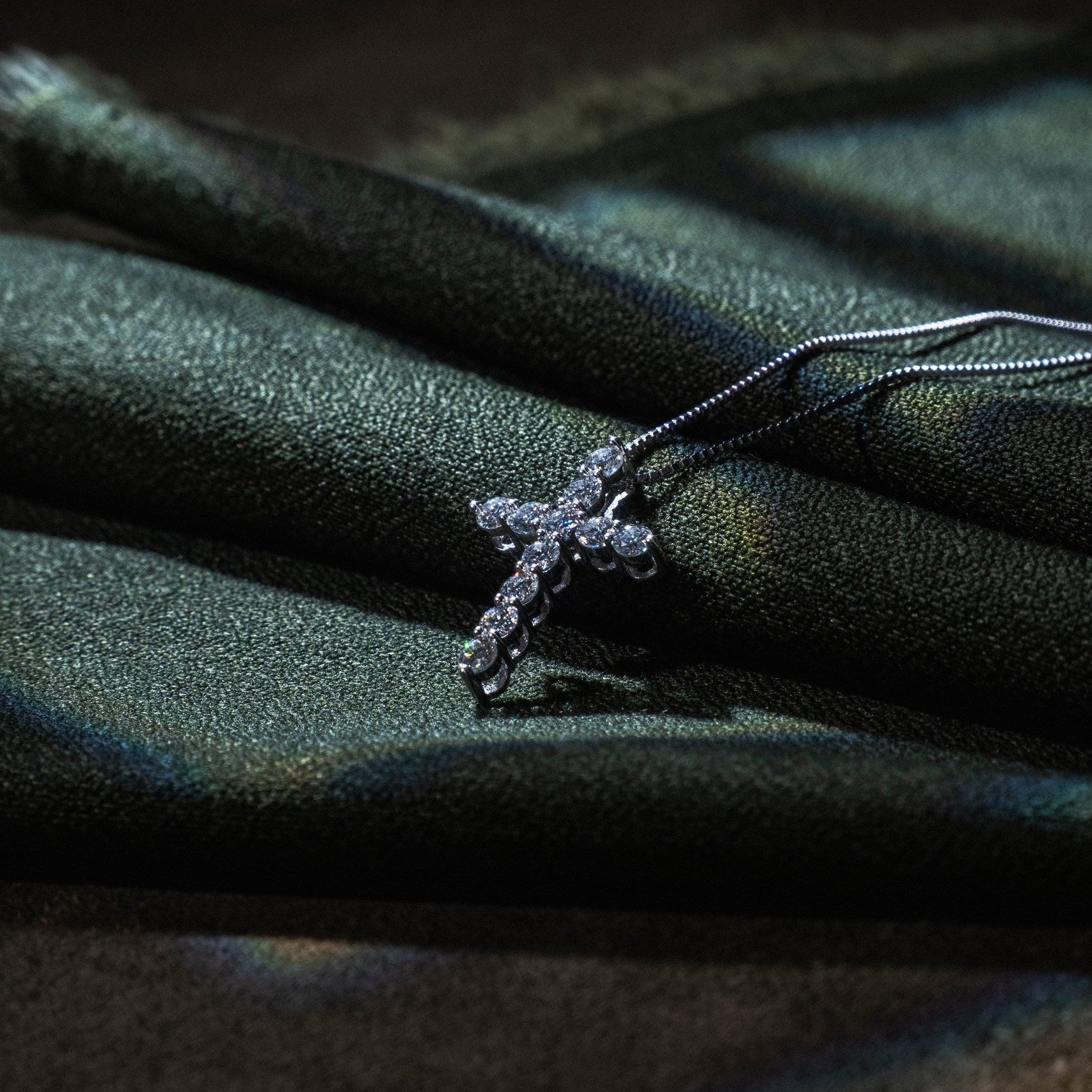 Moissanite Cross Necklace