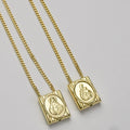 Saint Scapular Necklace - Yellow Gold
