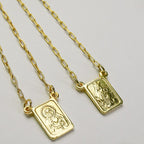 Collier scapulaire du Sacré-Cœur - Or jaune