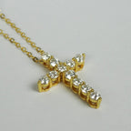 Moissanite Cross Necklace