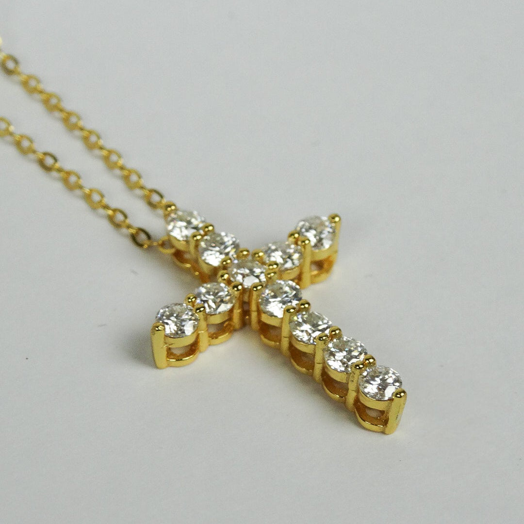 Moissanite Cross Necklace