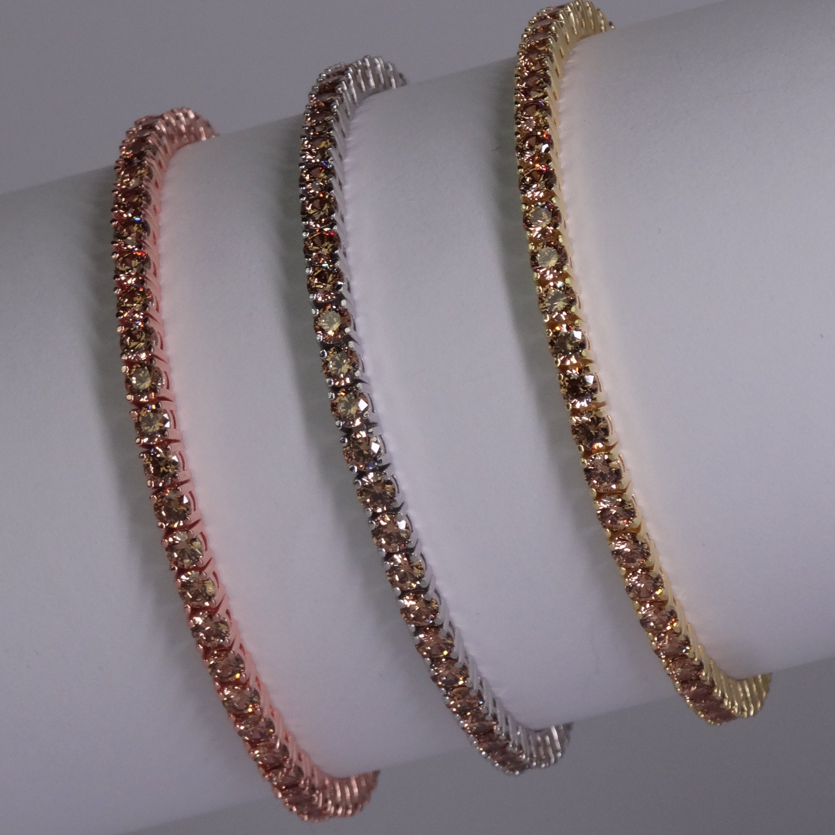 Riviera Brown Zirconia - White Gold