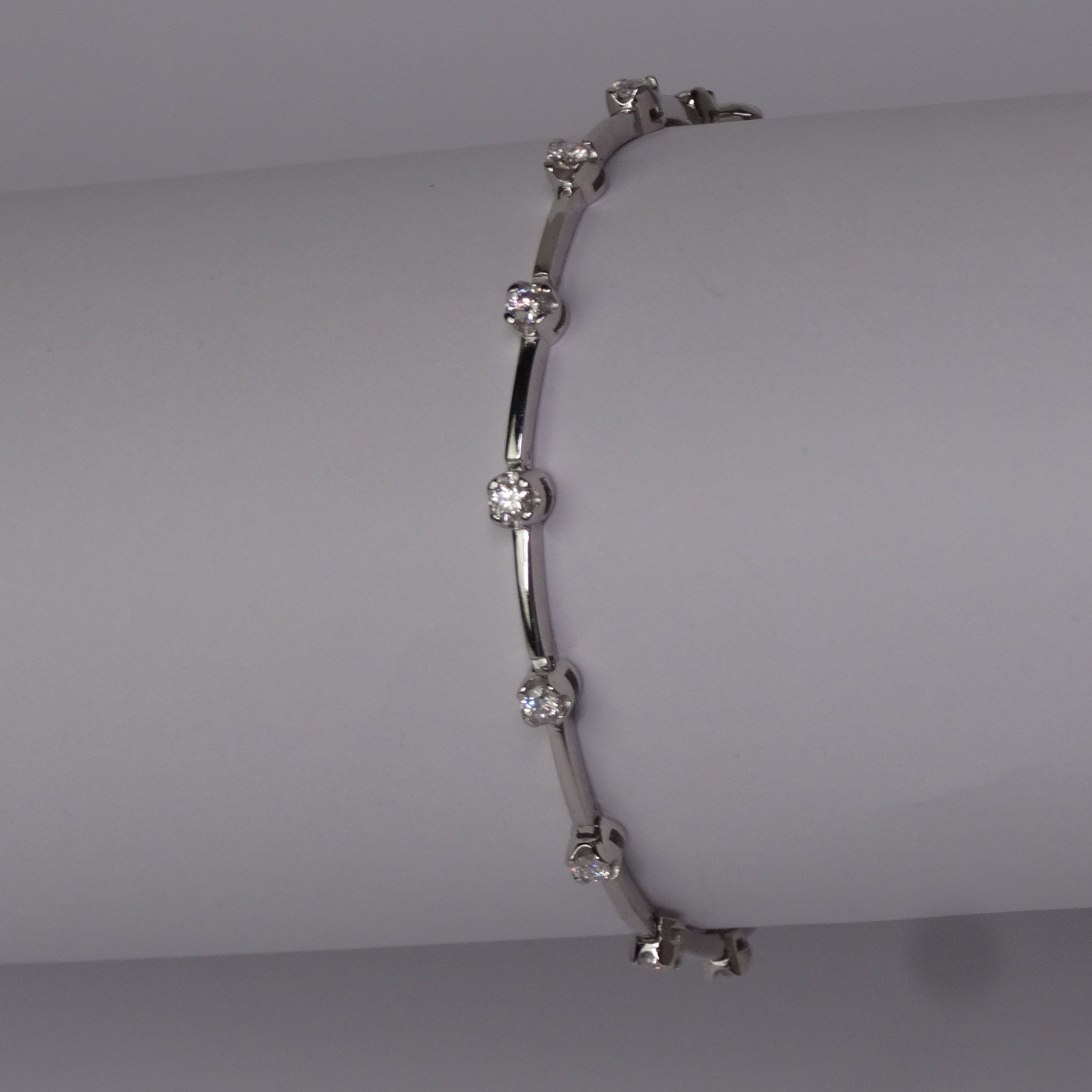 Riviera Knife-Edge Moissanite - White Gold