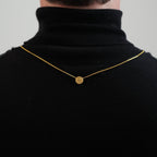 Saint Benedict Scapular Necklace - Yellow Gold