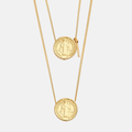 Saint Benedict Scapular Necklace - Yellow Gold
