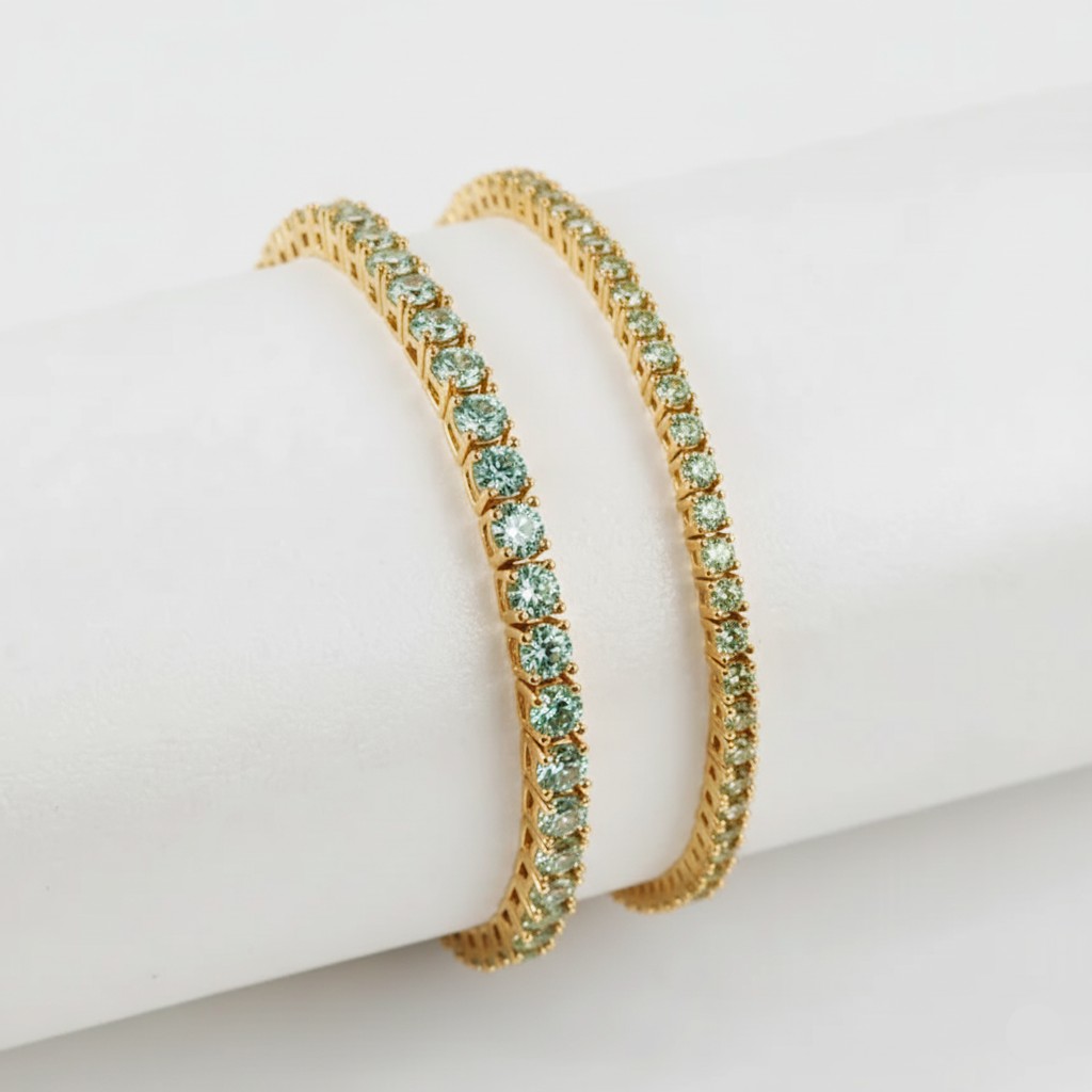 Riviera Topaz Moissanite - Yellow Gold