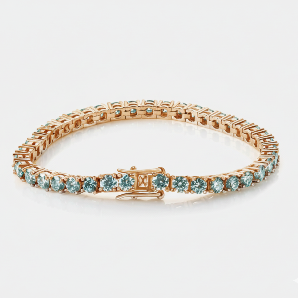 Riviera Topaz Moissanite - Rose Gold