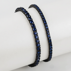 Riviera Royal Blue Moissanite - Black Rhodium