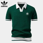 Men's Retro Knit Polo Shirt