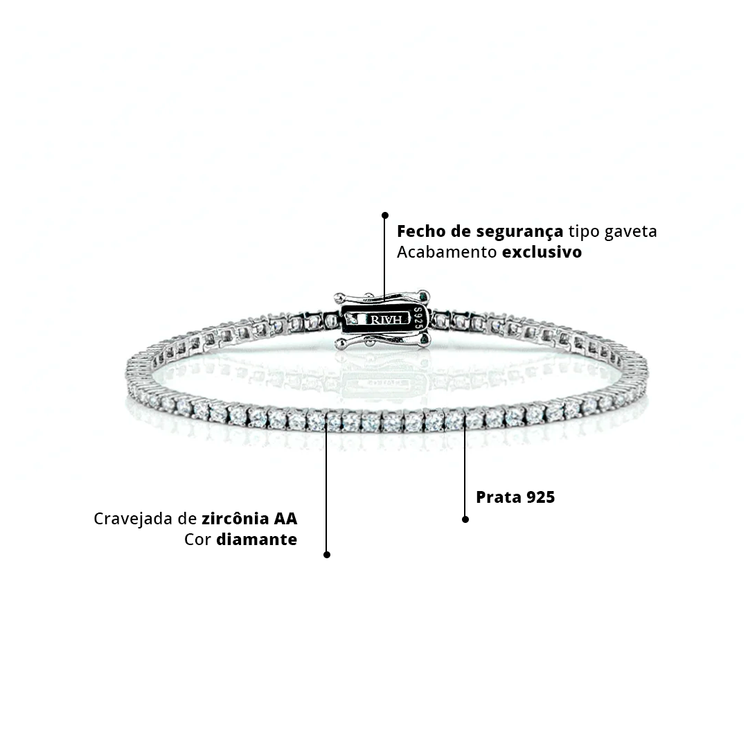 Riviera Crystal Zirconia - White Gold