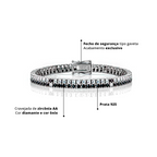 Riviera double en oxydes de zirconium assortis