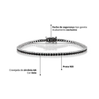 Riviera Black Zirconia - White Gold