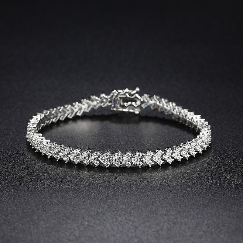 Triple Riviera Zirconia Bracelet