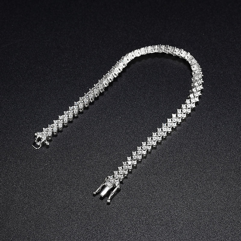 Triple Riviera Zirconia Bracelet