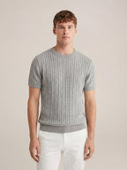 Nerano Cable Knit T-Shirt Grey