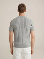 Nerano Cable Knit T-Shirt Grey