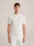 Nerano Cable Knit T-Shirt White