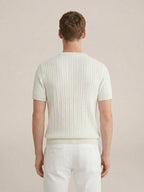 Nerano Cable Knit T-Shirt White