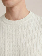 Nerano Cable Knit T-Shirt White
