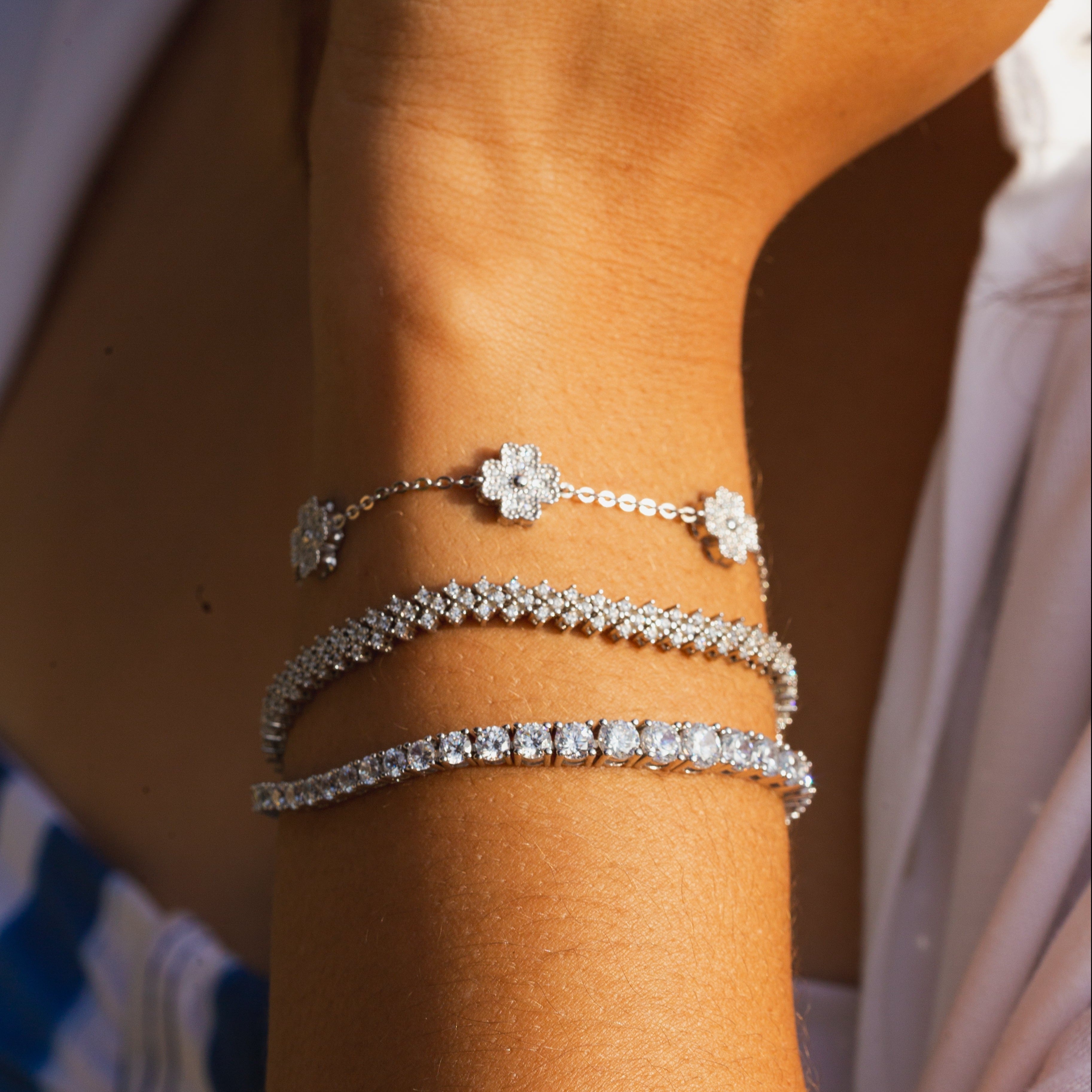 Clover Moissanite Bracelet