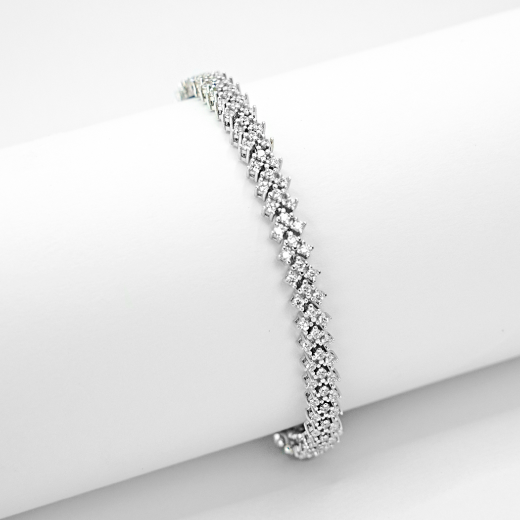 Triple Riviera Zirconia Bracelet