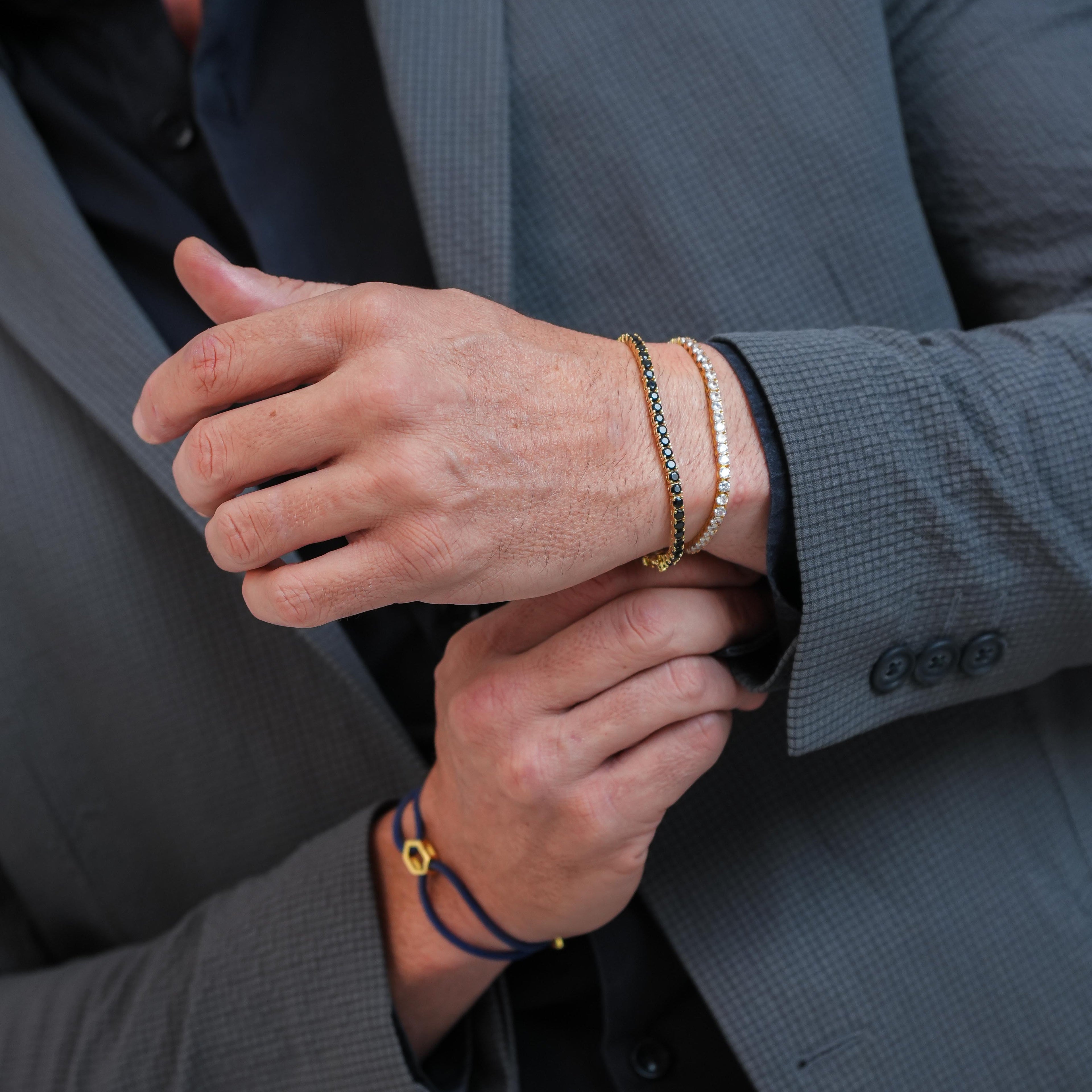 Riviera Black Zirconia - Yellow Gold